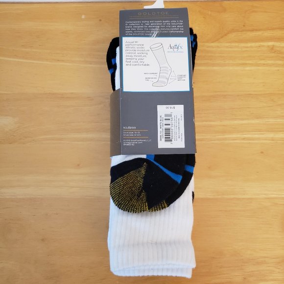 Gold Toe AquaFX Moisture Control Super Sport Crew Socks 3 Pairs - Picture 4 of 7